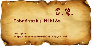 Dobránszky Miklós névjegykártya